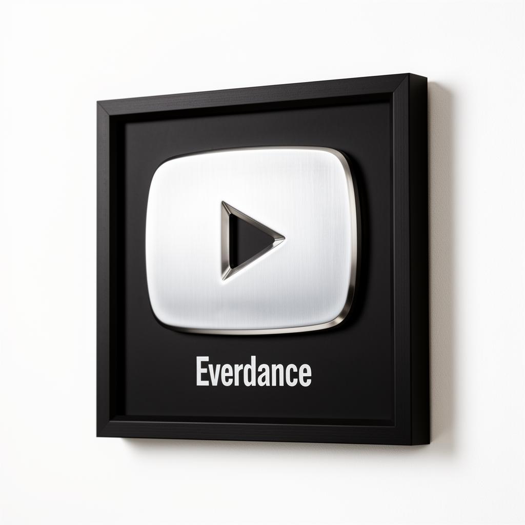 YouTube Silver Play Button awarded to Everdance for 100,000+ subscribers