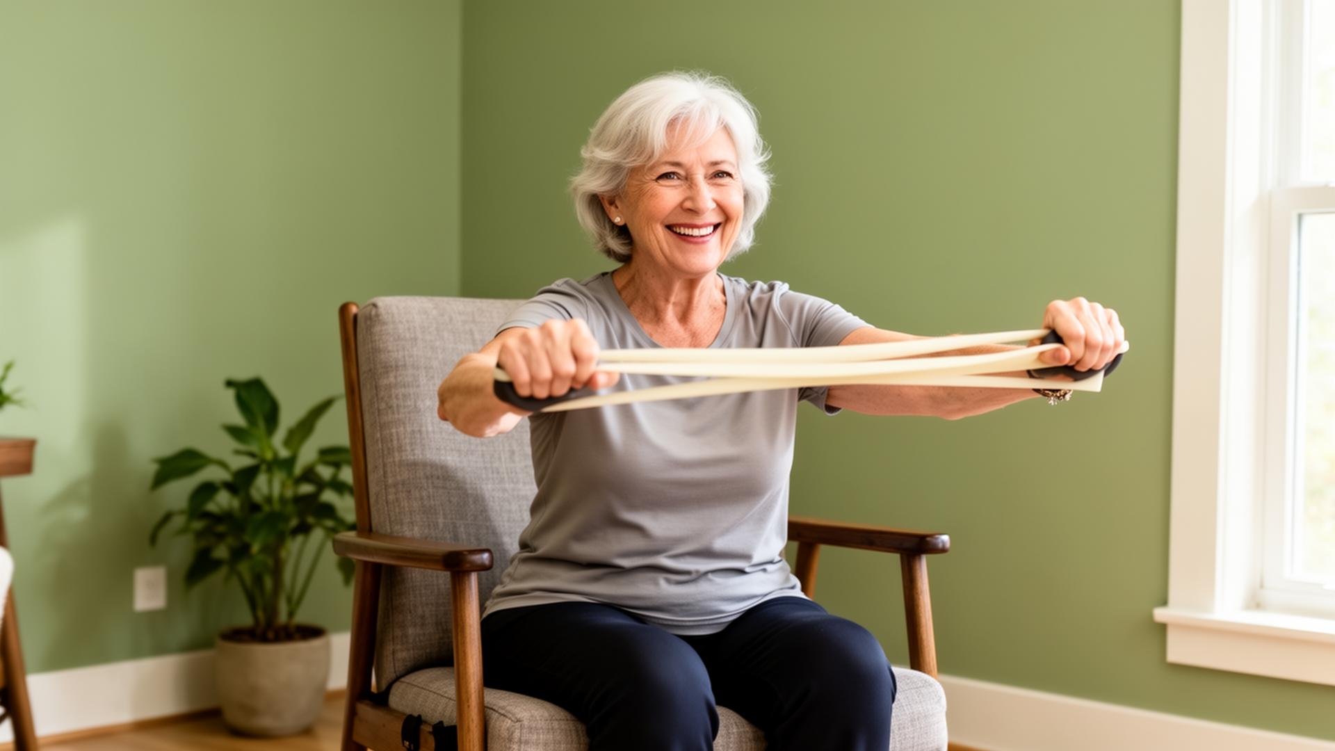 Resistance Band Chair Exercises for Seniors